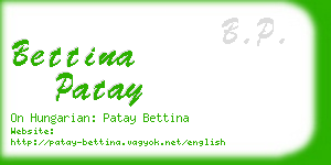 bettina patay business card